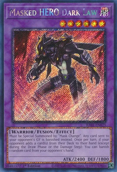 Masked HERO Dark Law - Platinum Secret Rare