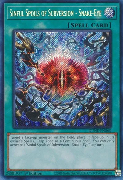 Sinful Spoils of Subversion - Snake-Eye - 1st Edition