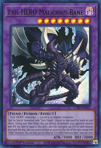 Evil HERO Malicious Bane - 1st Edition