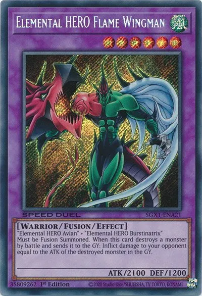 Elemental HERO Flame Wingman - Secret Rare