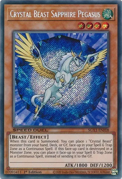 Crystal Beast Sapphire Pegasus - Secret Rare