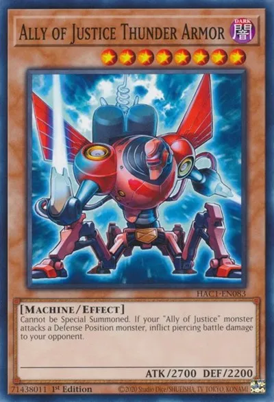Ally of Justice Thunder Armor - 1st Edition
