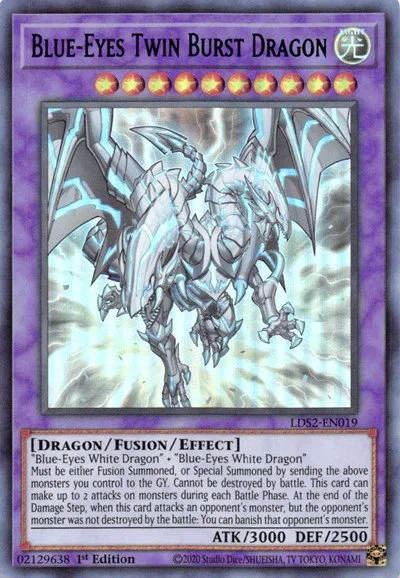 Blue-Eyes Twin Burst Dragon - Blue