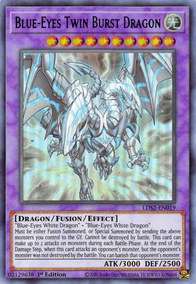 Blue-Eyes Twin Burst Dragon - Purple