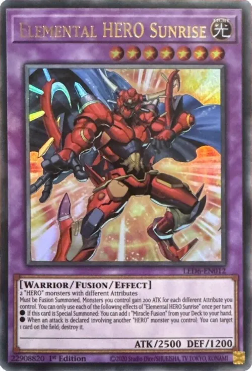 Elemental HERO Sunrise - 2020 Date Reprint