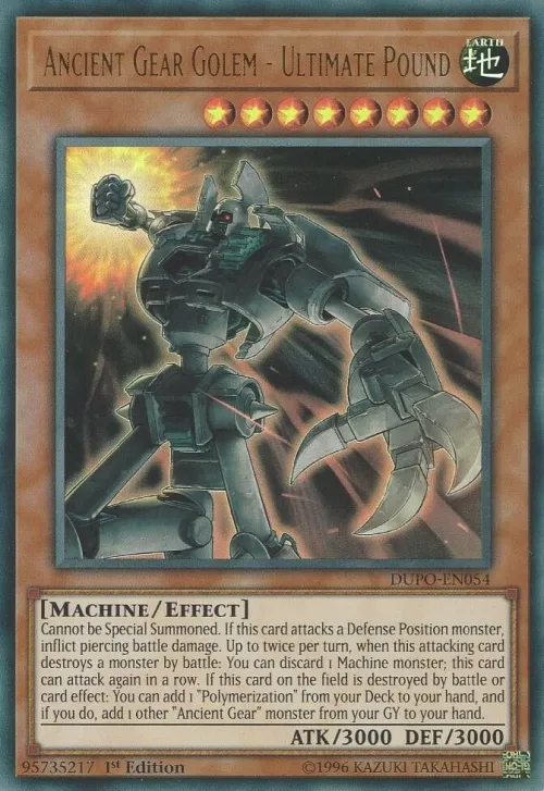Ancient Gear Golem - Ultimate Pound - 1st Edition