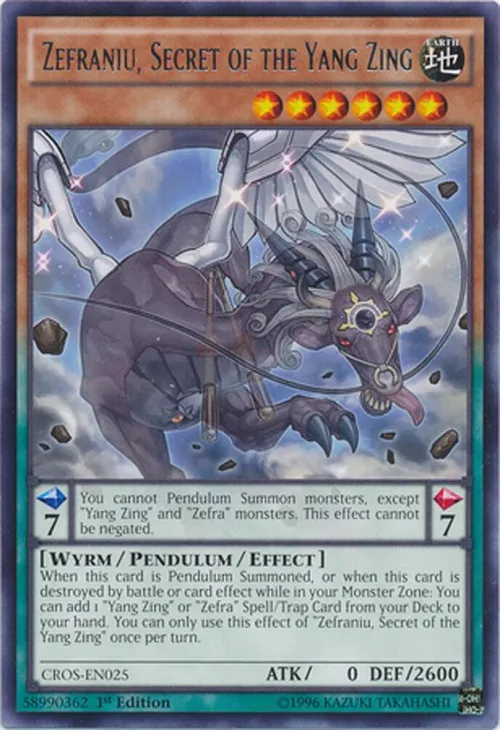 Zefraniu, Secret of the Yang Zing - 1st Edition