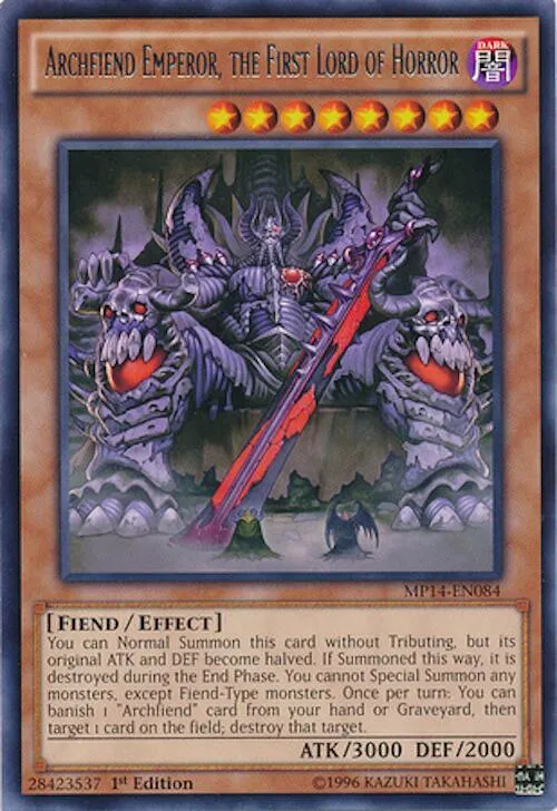Archfiend Emperor, the First Lord of Horror - 1st Edition