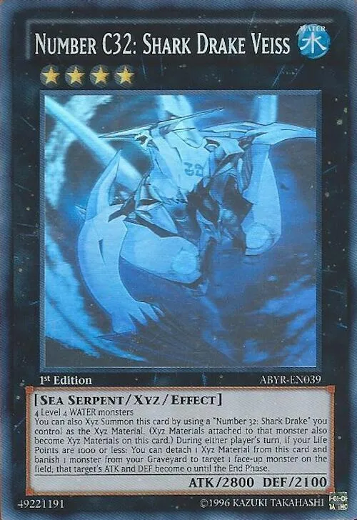 Number C32: Shark Drake Veiss - Ghost Rare First Edition