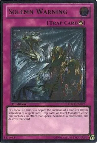 Solemn Warning - Utr First Edition