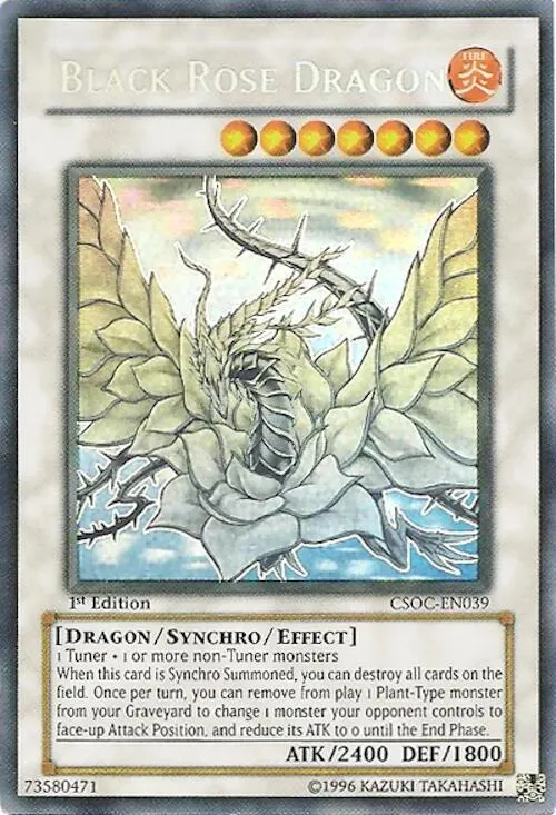 Black Rose Dragon - Ghost Rare First Edition
