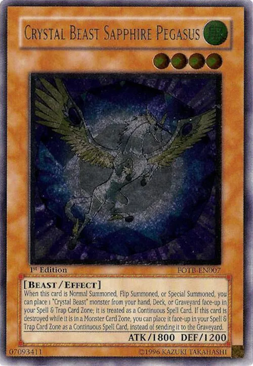 Crystal Beast Sapphire Pegasus - Utr First Edition