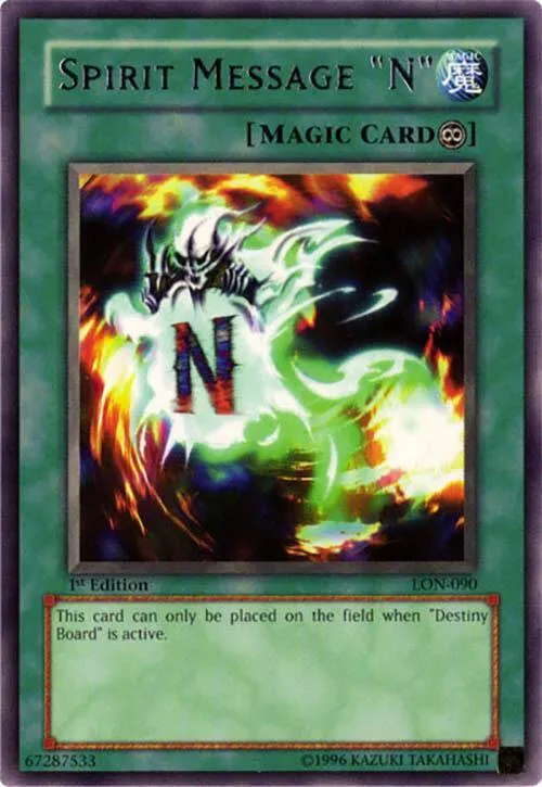 Spirit Message "N" - 1st Edition