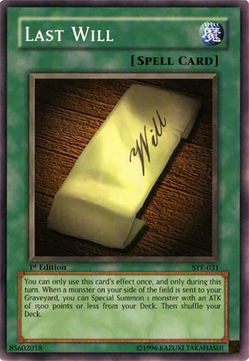 Last Will - 1st Edition